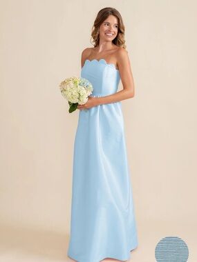 Lula Kate Hayes Floor-Length Scalloped Bridesmaid Dress